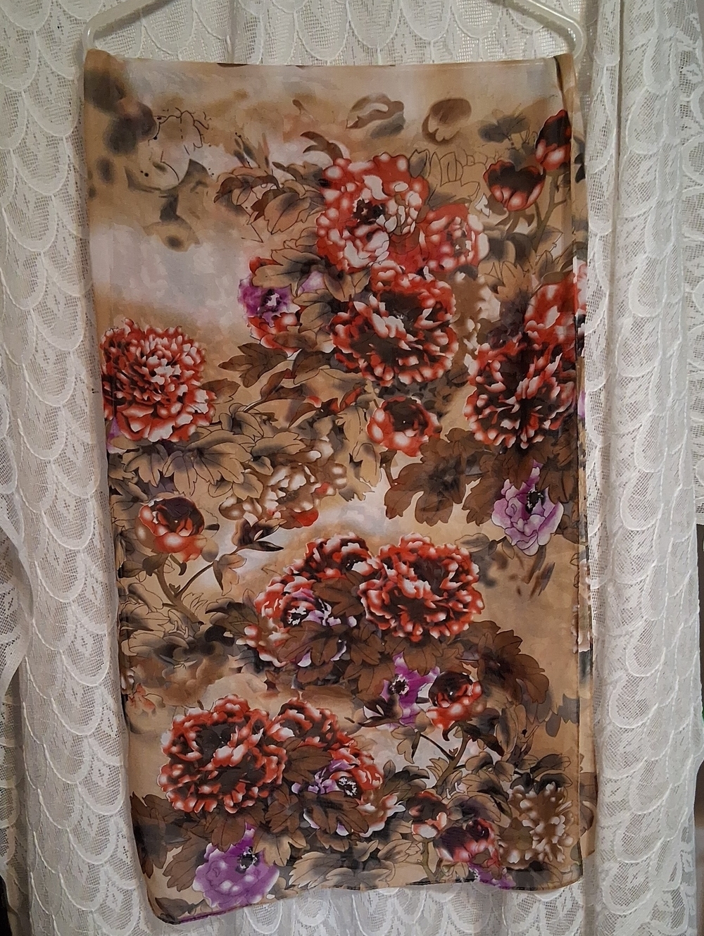 Light Floral Scarf